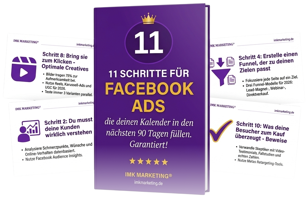 11 Schritte für Facebook Ads – Gratis Report von IMK Marketing