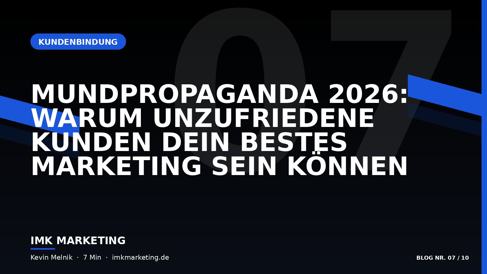 Mundpropaganda 2026: Warum unzufriedene Kunden dein bestes Marketing sein können
