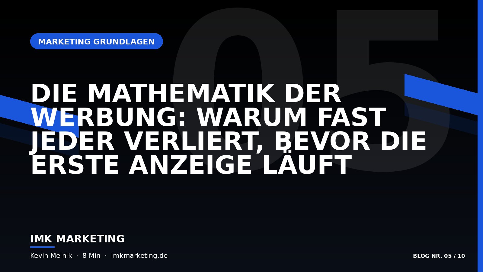 Die Mathematik der Werbung: Warum fast jeder verliert, bevor die erste Anzeige läuft